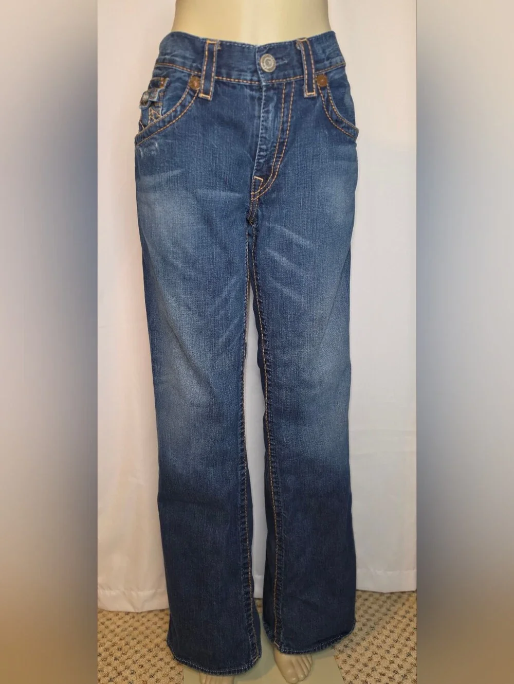 True Religion Men's Billy Big T Straight Leg Denim Jeans Size 36